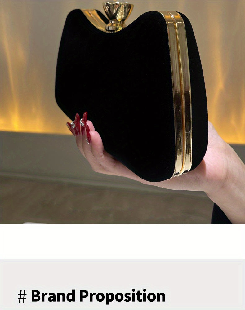 Velvet Evening Bag, Women's Clutch Purse, Elegant Handbags For Wedding Prom Party