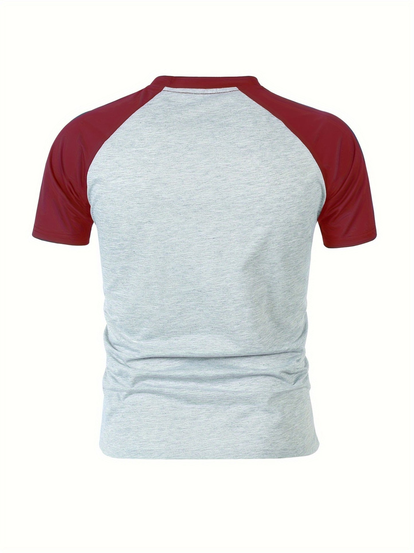 USA Flag Print Raglan T-Shirt for Men - Comfortable, Stretchy, Crew Neck, Short Sleeve, Casual Summer Sportswear Top with American Patriotic Design - Perfect for Fitness, Workout, Running, Outdoor Activities