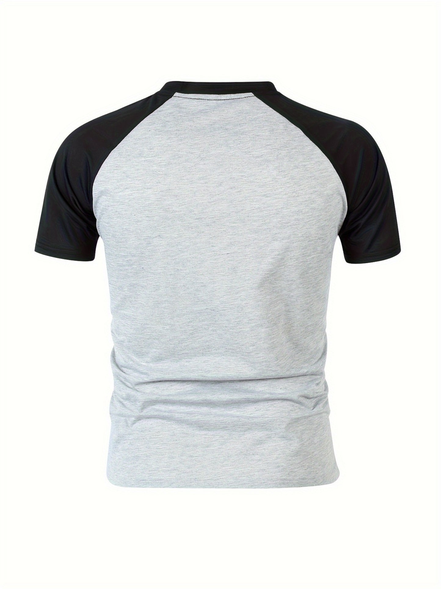 USA Flag Print Raglan T-Shirt for Men - Comfortable, Stretchy, Crew Neck, Short Sleeve, Casual Summer Sportswear Top with American Patriotic Design - Perfect for Fitness, Workout, Running, Outdoor Activities