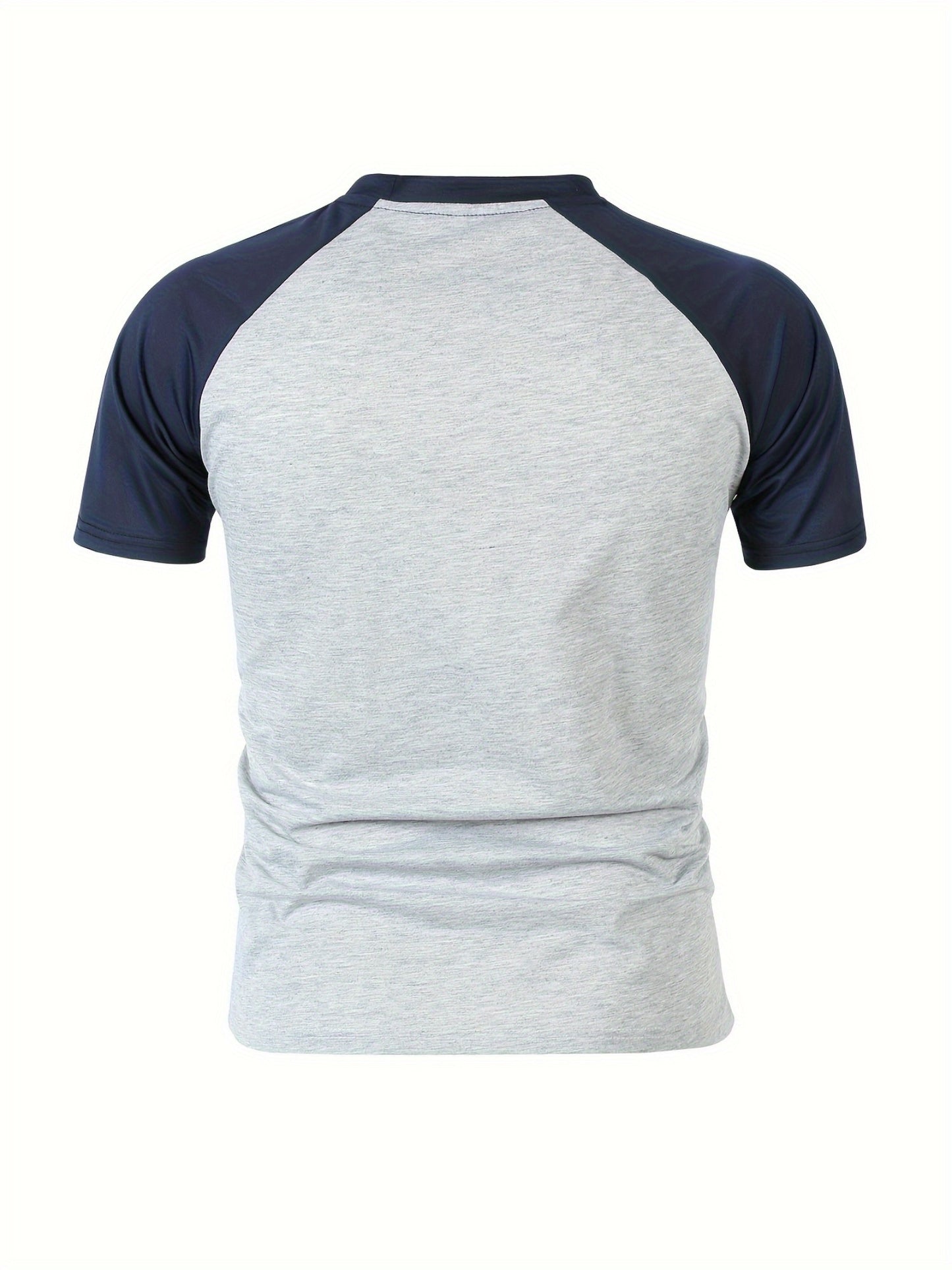 USA Flag Print Raglan T-Shirt for Men - Comfortable, Stretchy, Crew Neck, Short Sleeve, Casual Summer Sportswear Top with American Patriotic Design - Perfect for Fitness, Workout, Running, Outdoor Activities