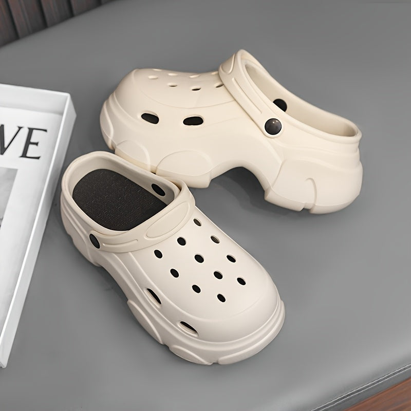 Men'S And Women'S Platform Crocs Summer Wear Non-Slip And Beach Comfort Slippers