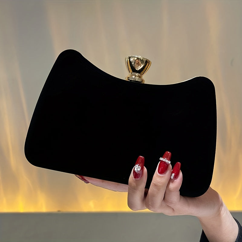 Velvet Evening Bag, Women's Clutch Purse, Elegant Handbags For Wedding Prom Party