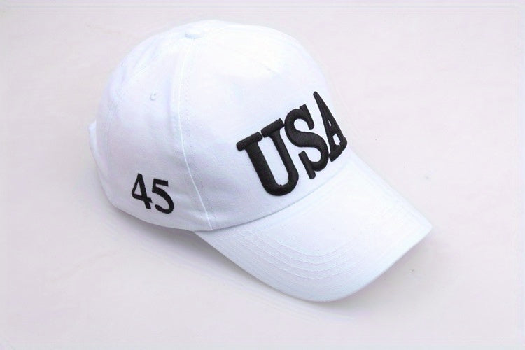 Premium USA Themed Embroidered Cotton Baseball Cap - Unisex Trucker Hat for Hip-Hop Style - Comfortable & Stylish