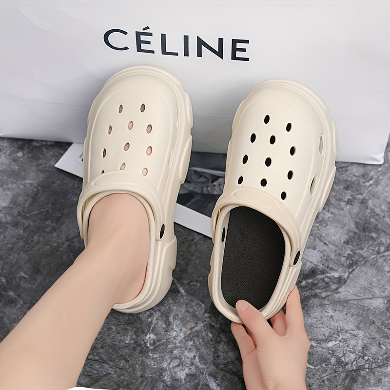 Men'S And Women'S Platform Crocs Summer Wear Non-Slip And Beach Comfort Slippers