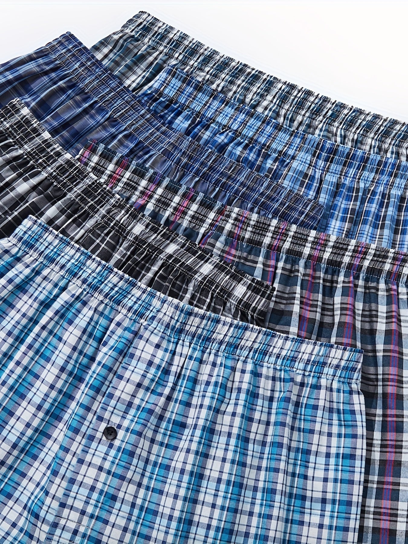 10 Pcs JupiterSecret Mens Loose Fit Cotton Blend Boxer Shorts - Elastic Waistband, Button Fly, Striped Pattern, Non-Stretch Fabric, Casual Wear for Everyday Comfort - Random Style