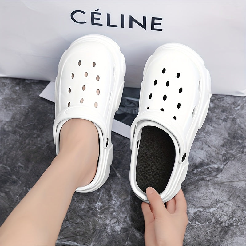 Men'S And Women'S Platform Crocs Summer Wear Non-Slip And Beach Comfort Slippers