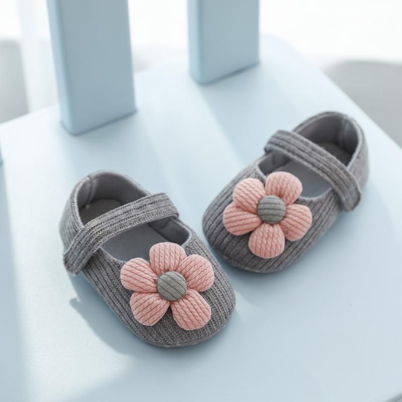 Baby Girls Cute Flower Princess Shoes, Soft Sole Lightweight Breathable Princess Flats, Toddler Shoes For Walking