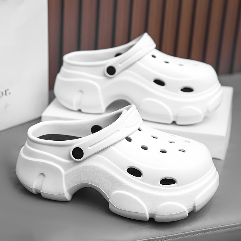 Men'S And Women'S Platform Crocs Summer Wear Non-Slip And Beach Comfort Slippers