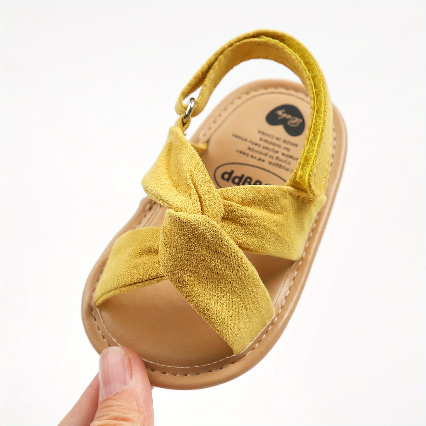 Baby Girls Hook And Loop Sandals, Lightweight Non-Slip Comfy Walking Shoes For Newborn Infant, Summer