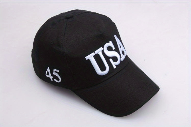 Premium USA Themed Embroidered Cotton Baseball Cap - Unisex Trucker Hat for Hip-Hop Style - Comfortable & Stylish