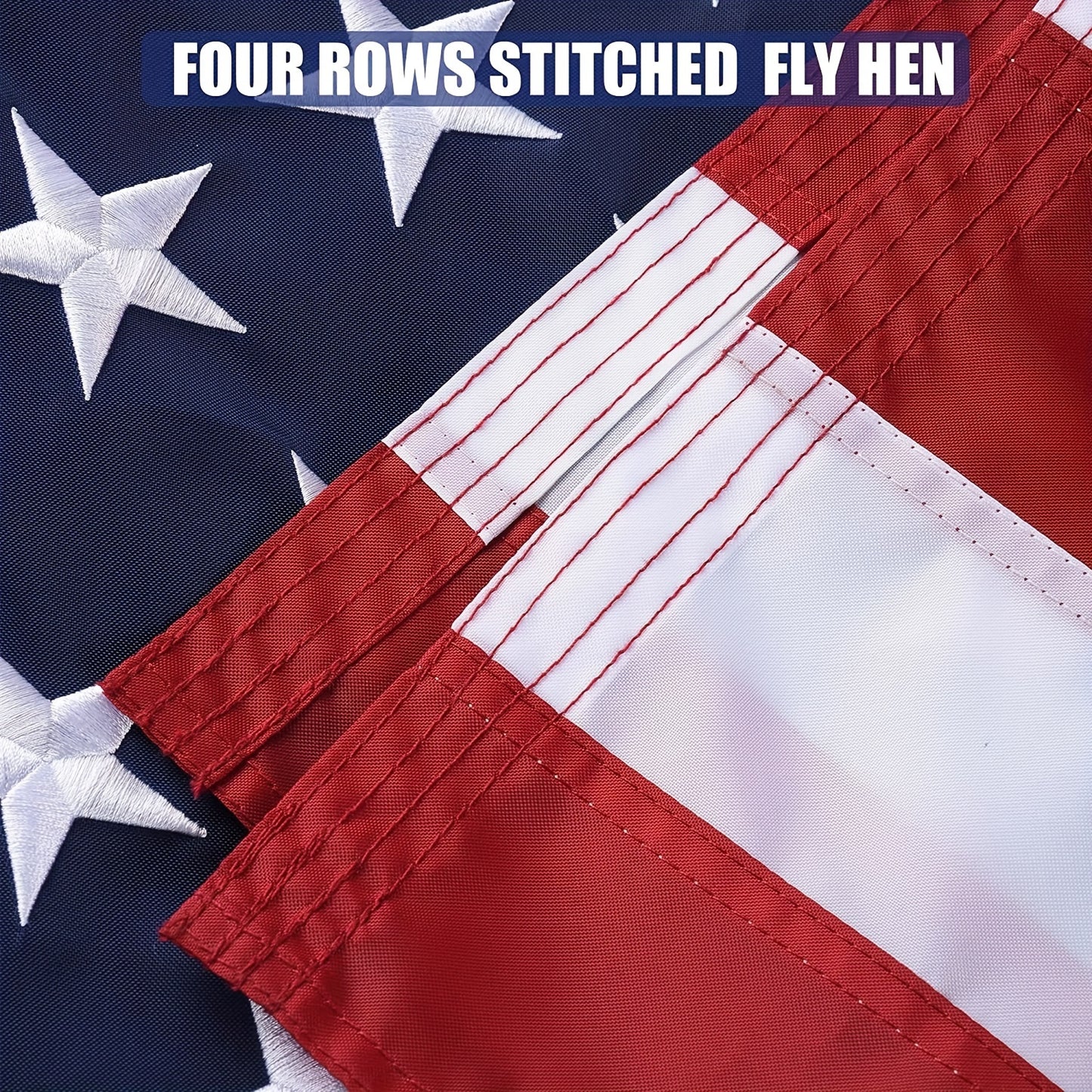 1pc American Flag 3x5 Ft TearProof For Outside, Build To Long Lasting, Fade Resistant Spun Polyester, High Wind US Outdoor Flags Embroidered Stars, Sewn Stripes, Brass Grommet