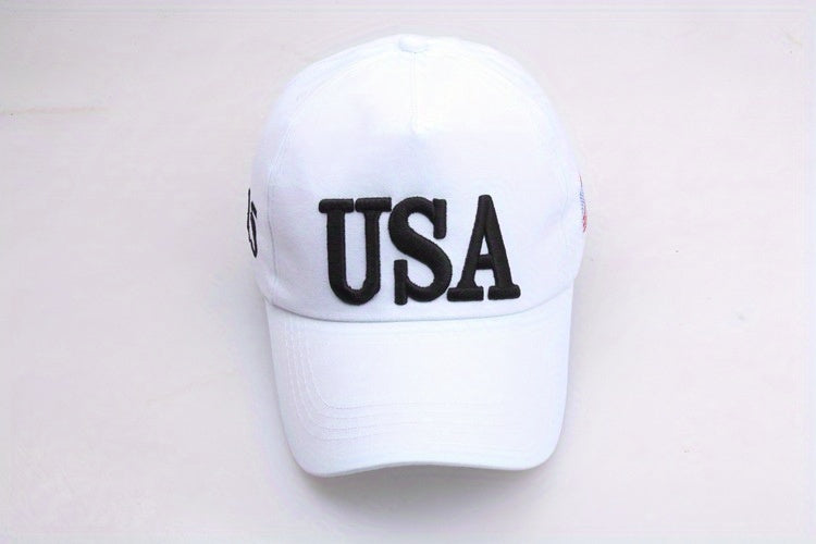 Premium USA Themed Embroidered Cotton Baseball Cap - Unisex Trucker Hat for Hip-Hop Style - Comfortable & Stylish