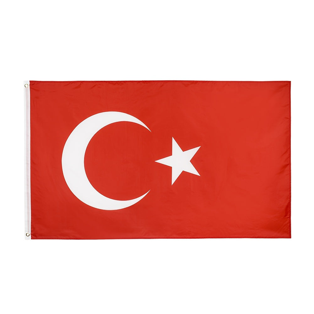 1pc, 90*150cm/3x5fts Turkish National Flags Republic Of Turkey Turkish Flag, Outdoor Garden Flag, Outdoor Decor, Yard Decor, Garden Decor, Outside Decor