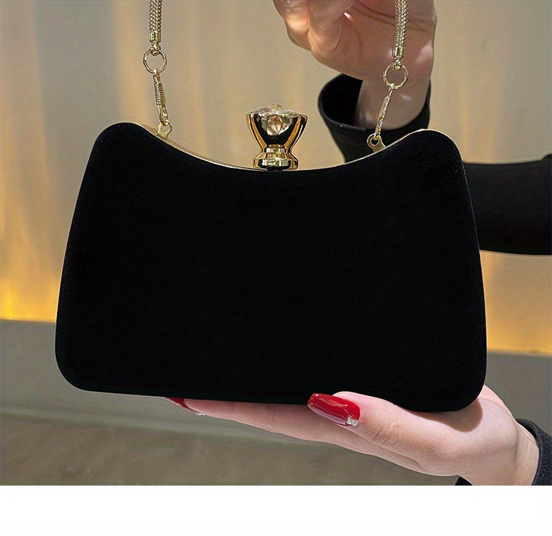 Velvet Evening Bag, Women's Clutch Purse, Elegant Handbags For Wedding Prom Party