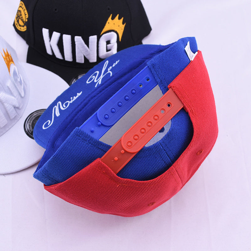 Youngsters' Hip Hop Snapback Caps - "KING" Embroidered with Crown Design, Breathable & Adjustable, Sun-Protective Baseball Hats for Boys & Girls, Perfect for Spring & Summer Outdoor Fun, Hip Hop Hat