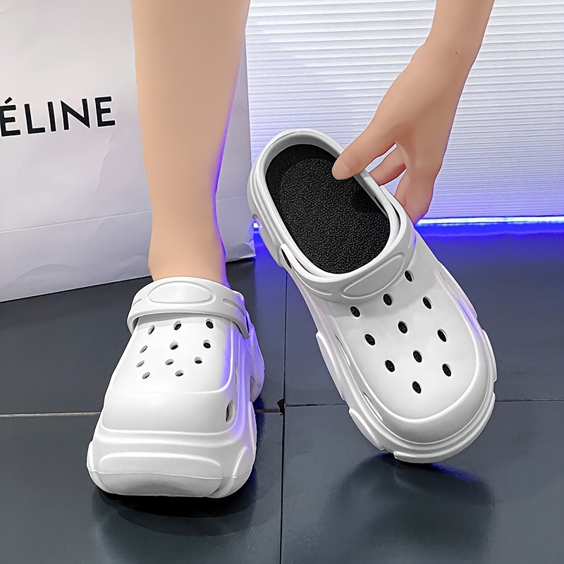 Men'S And Women'S Platform Crocs Summer Wear Non-Slip And Beach Comfort Slippers
