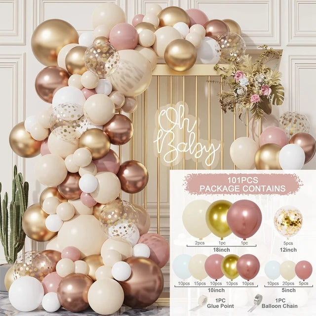 Balloon Garland Arch Kit Birthday Party Decoration Girl Birthday Foil Balloon Baby Shower Decor Globos Wedding Party Supplies