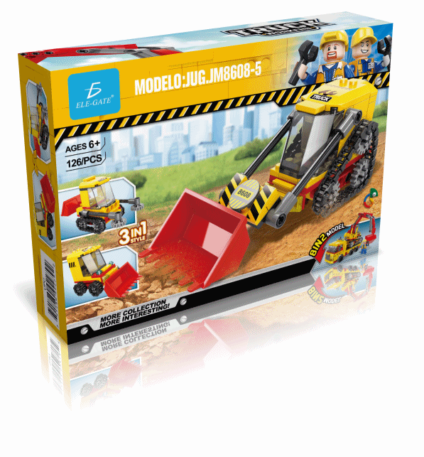 3 in 1 Backhoe Block Toy