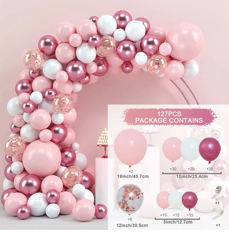 Balloon Garland Arch Kit Birthday Party Decoration Girl Birthday Foil Balloon Baby Shower Decor Globos Wedding Party Supplies