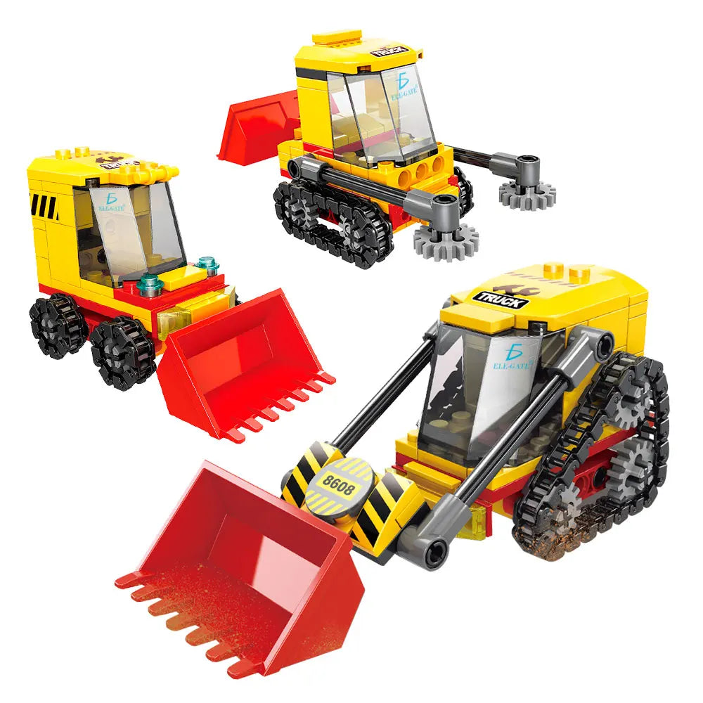 3 in 1 Backhoe Block Toy