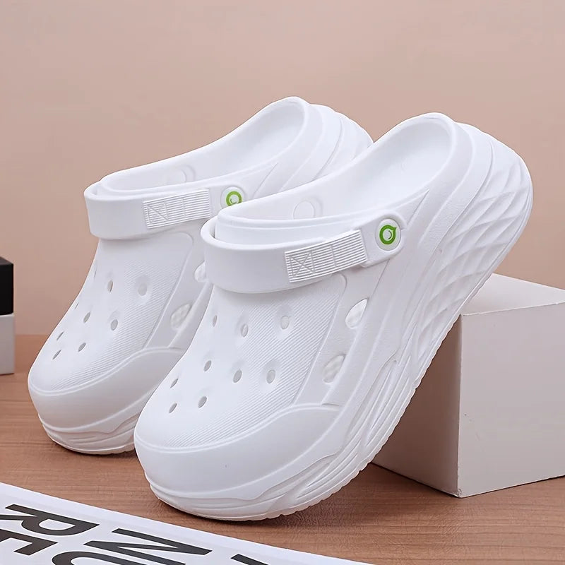 Summer Thick Sole Clogs slippers Anti slip Hole Shoes Quick Drying Beach slippers for Women EVA Casual Sandals