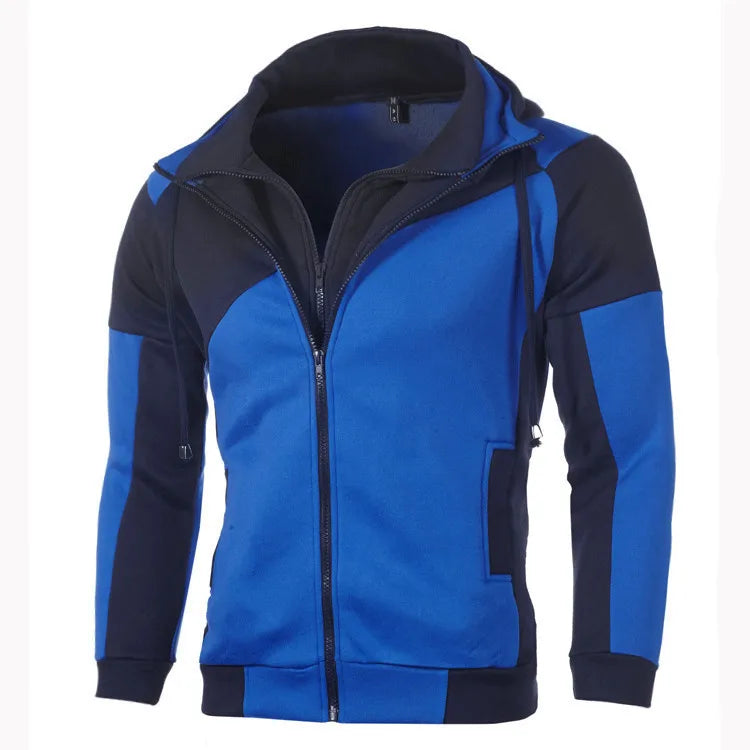 M-3XL Men Hooded Fleece Zip Hoodie Men Thick Solid Color Sweatshirt Mens Casual Hoodies Sportswear Hooded Sweatshirts