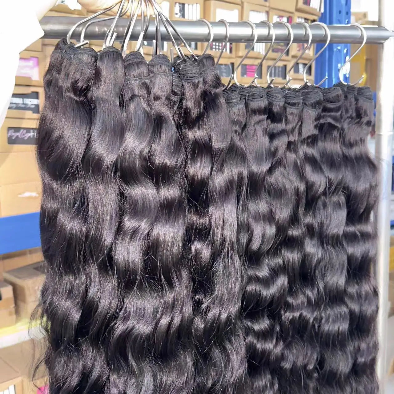 Wholesale Indian Temple Raw Unprocessed Virgin Hair Body Wave Hair Bundle Natural Black Soft Silky Indian Hair Raw Virgin