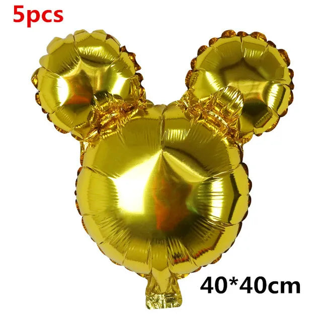 110cm Large Mickey Minnie Mouse Foil Balloons Cartoon Birthday Party Decorations Kids Baby Shower Party Baloon Toys