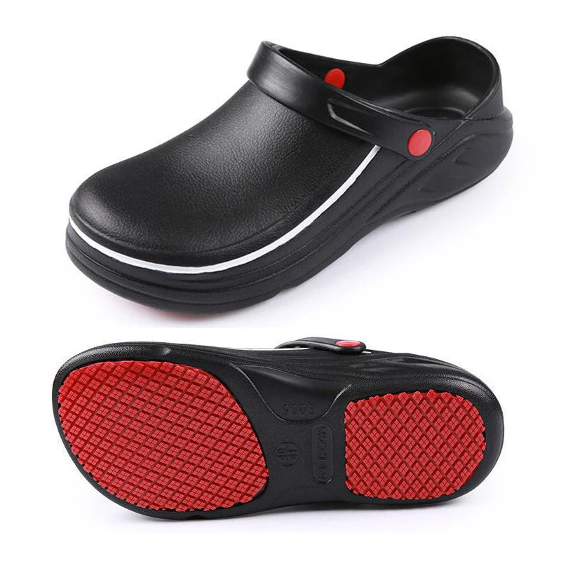 Men's Chef Shoes Non-Slip Waterproof Oil-Proof Hotel Restaurant Kitchen Work Shoes Unisex EVA Clogs Sandals