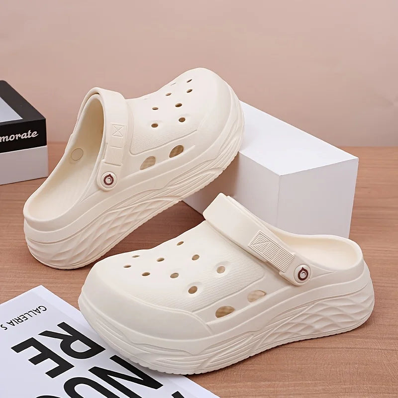 Summer Thick Sole Clogs slippers Anti slip Hole Shoes Quick Drying Beach slippers for Women EVA Casual Sandals