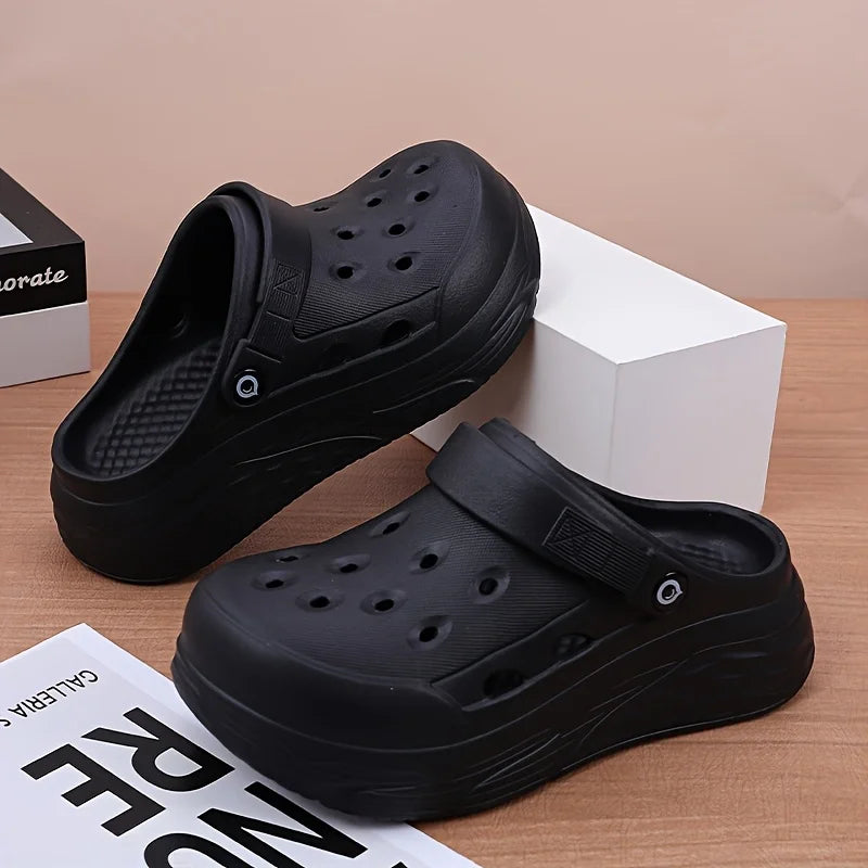 Summer Thick Sole Clogs slippers Anti slip Hole Shoes Quick Drying Beach slippers for Women EVA Casual Sandals