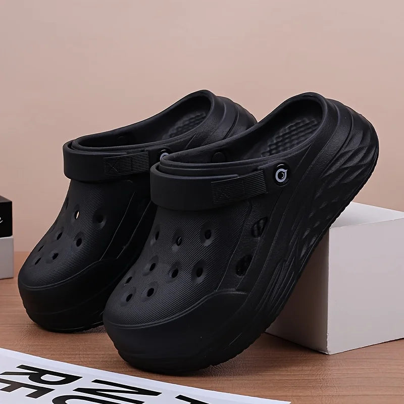 Summer Thick Sole Clogs slippers Anti slip Hole Shoes Quick Drying Beach slippers for Women EVA Casual Sandals