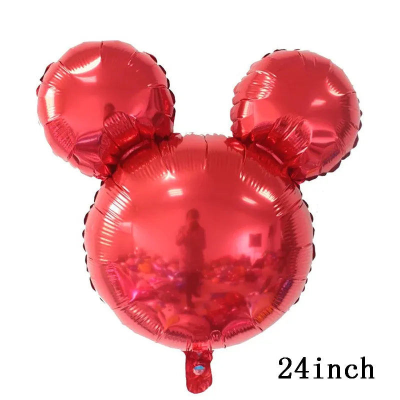 110cm Large Mickey Minnie Mouse Foil Balloons Cartoon Birthday Party Decorations Kids Baby Shower Party Baloon Toys
