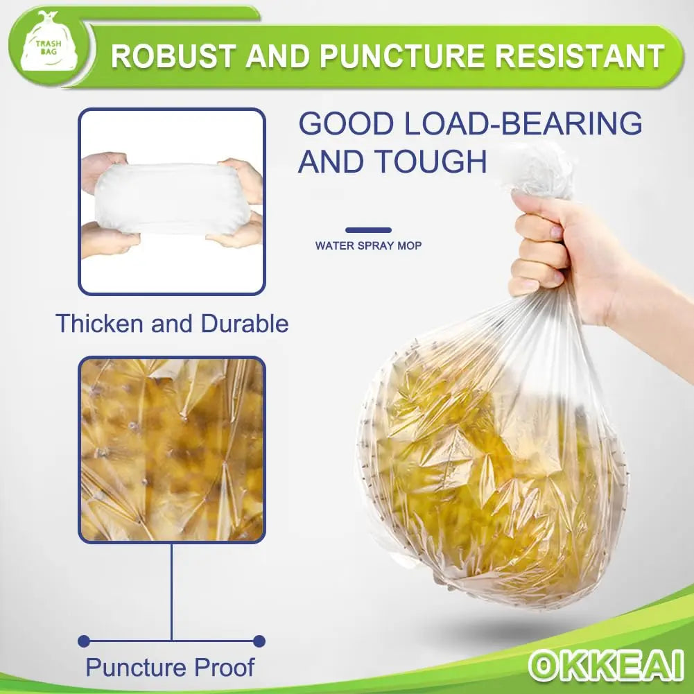 4-5 Gallon Trash Bags Small Garbage Bags Bathroom Trash Can Bags 150 Counts Wastebasket Liners for Office Kitchen,White