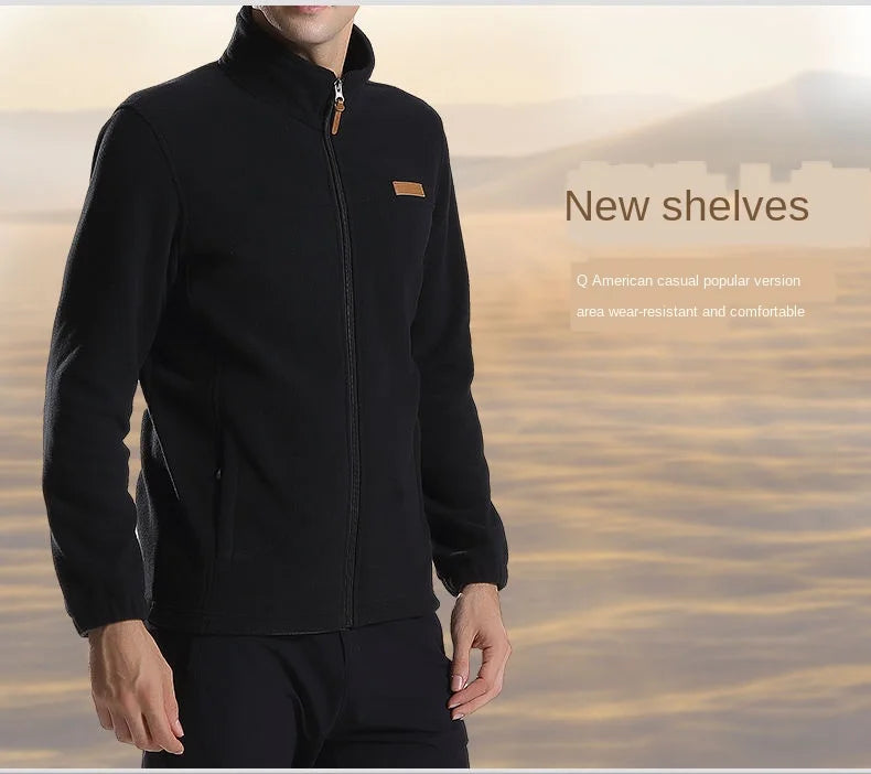 Men's clothing Coat Men Thicken Warm Army Fleece Jacket Patchwork Multi Pockets Polartec Men's Jacket and Coats windbreaker men