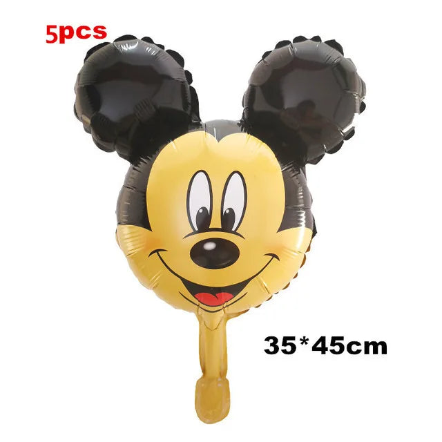 110cm Large Mickey Minnie Mouse Foil Balloons Cartoon Birthday Party Decorations Kids Baby Shower Party Baloon Toys