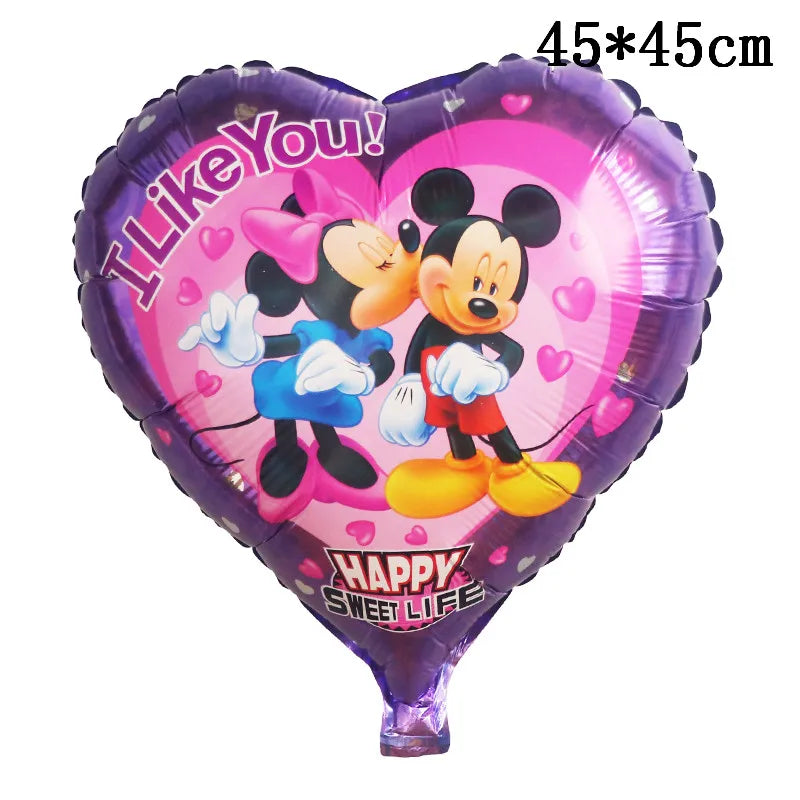 110cm Large Mickey Minnie Mouse Foil Balloons Cartoon Birthday Party Decorations Kids Baby Shower Party Baloon Toys