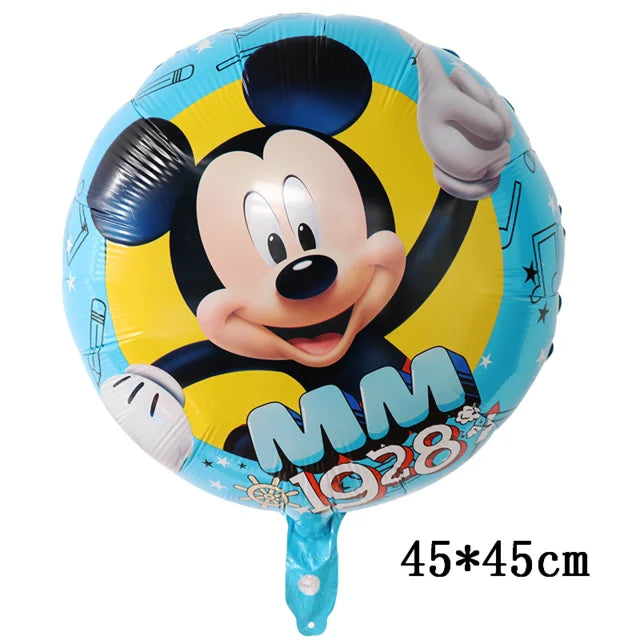 110cm Large Mickey Minnie Mouse Foil Balloons Cartoon Birthday Party Decorations Kids Baby Shower Party Baloon Toys