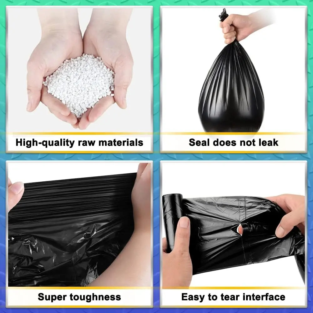 Small Bathroom Trash Bags 3 Gallon/10 Liter Trash Can Bags,100 Counts Plastic Waste Basket Bags,Small Black Garbage Bags