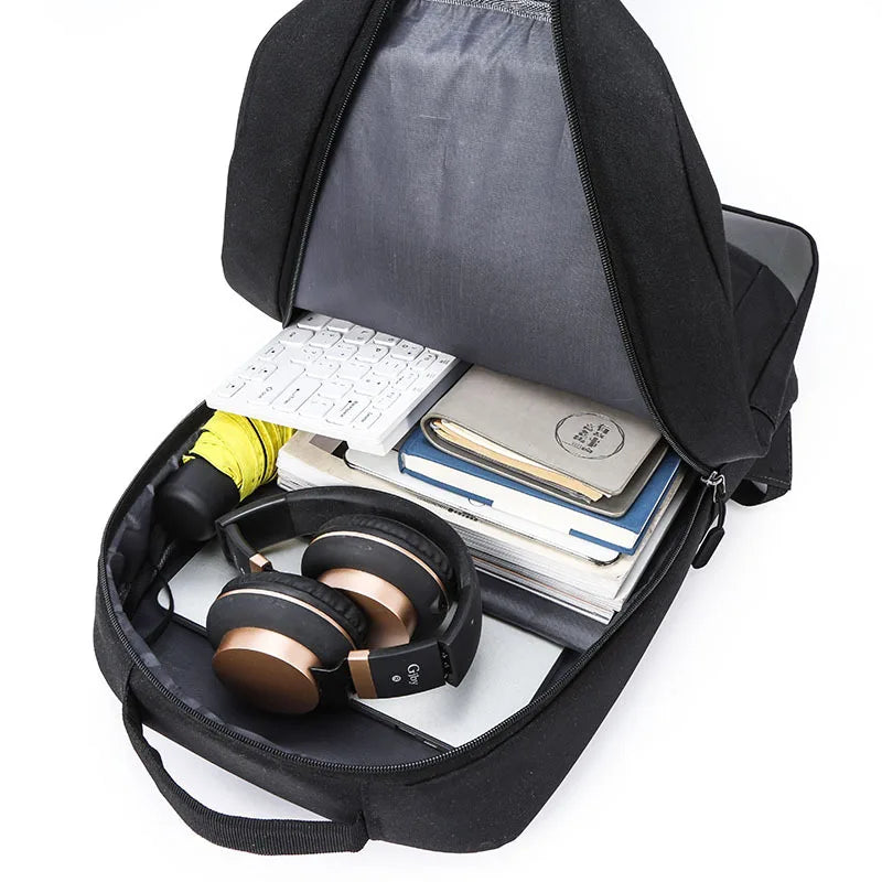 Hot Sale 14 Inch Grey Oxford Travel Business School Laptop Computer Notebook Backpack With USB Port