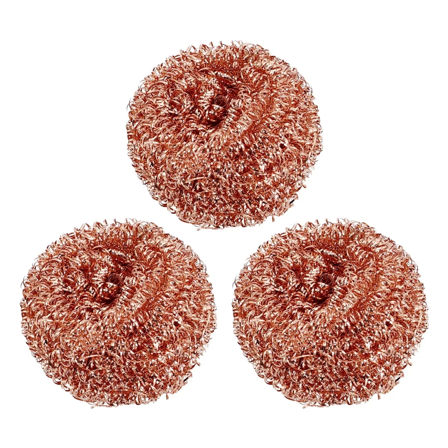 Kitchen Cleaning Tools 3x Copper Metal Wire Sponge Ball Iron Tip Nozzle Cleaner Slag Remover Tool Cooper Coated Scourers