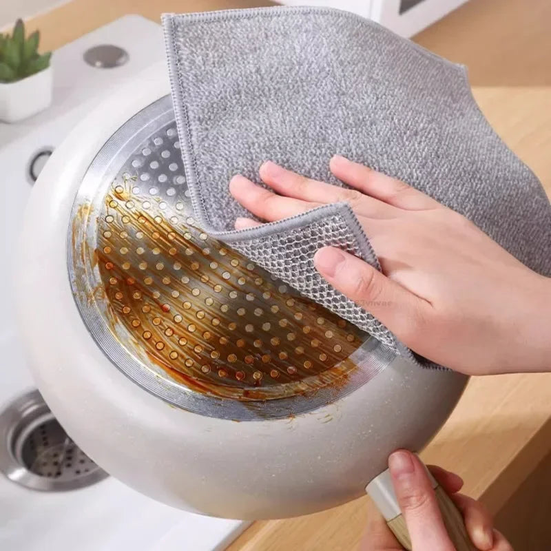Kitchen Cleaning Mesh Metal Cloth Wipes Scraper Cloth Clean Food Frets Metal Fabric Kitchen Towels for Guests in The Kitchen