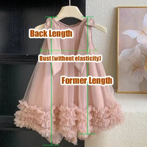 Sleeveless Loose Beach Mermaid Dress Baby Girls Cute Ruffled Pink Bow Lace Irregular Dress Graduation Ball Gown Party Dress 2025