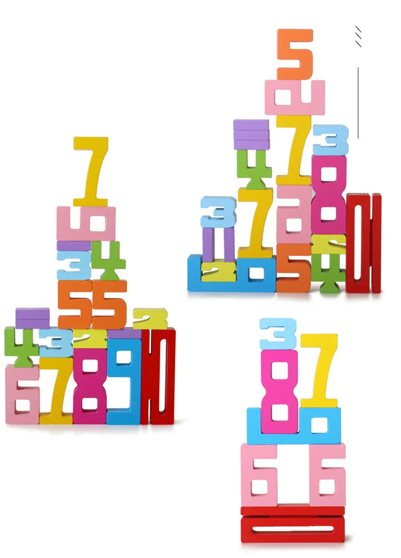 Digital Building Blocks Children's Educational Toys Baby Early Education Big Particle Color Building Blocks Holiday Gifts