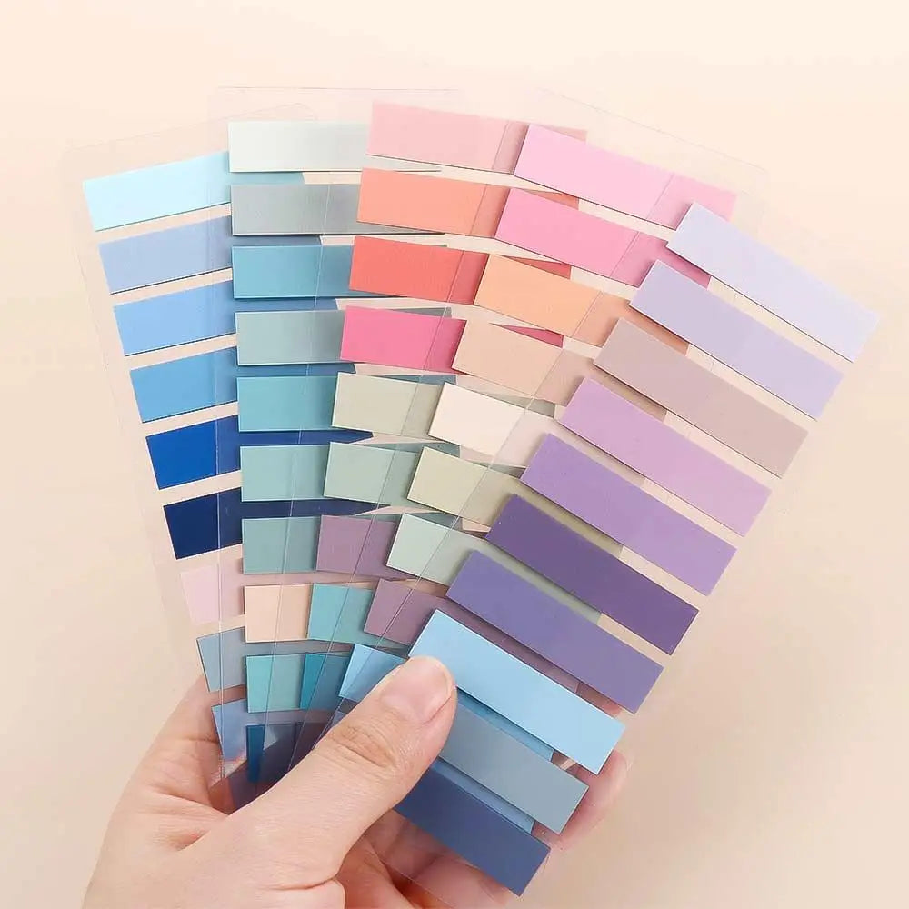 200Sheets Color Self Adhesive Index Tabs Bookmark Sticky Notes Memo Pad Stickers Index Page Markers Paper Flags Tabs Office Supp