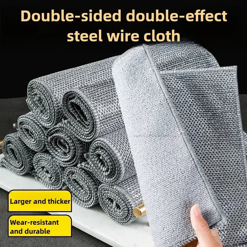 Kitchen Cleaning Mesh Metal Cloth Wipes Scraper Cloth Clean Food Frets Metal Fabric Kitchen Towels for Guests in The Kitchen