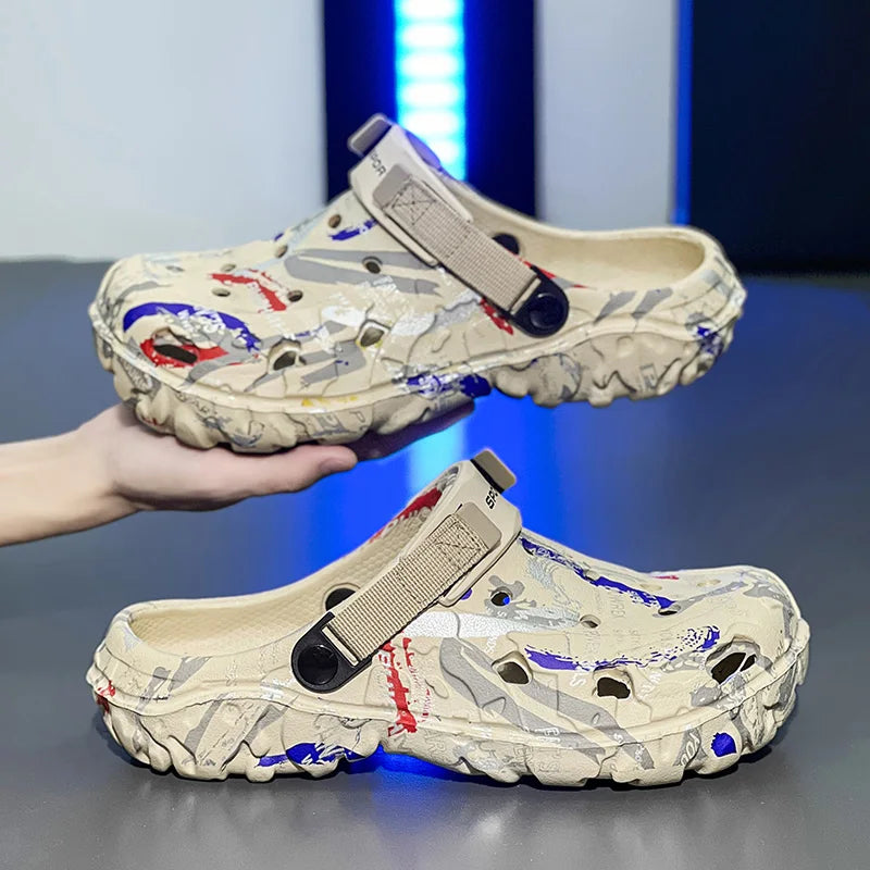 Summer Men Aqua Shoes Slippers EVA Men Outdoor Water Clogs Male Beach Shoes Fashion Water Shoes Luxury Sandals Comfort Home