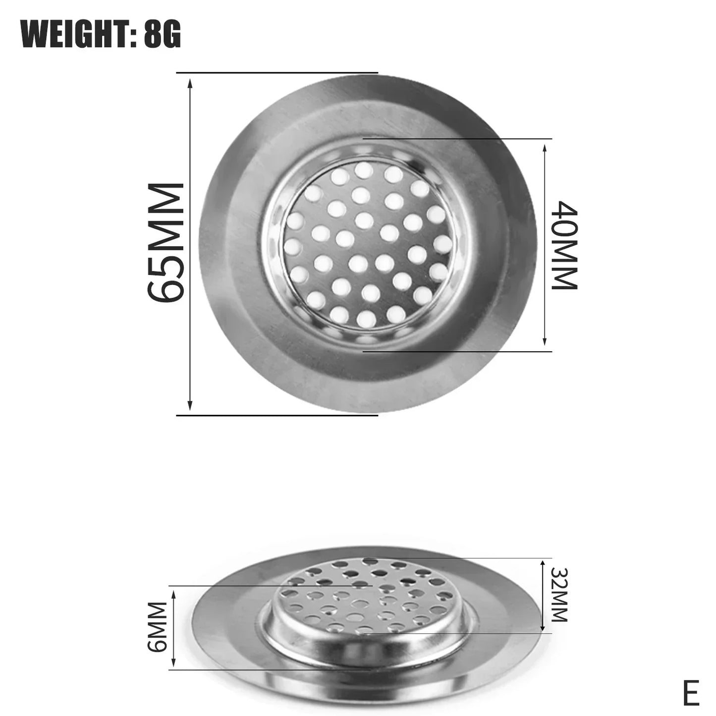 Hair Catcher Stopper Stainless Steel Bathtub Shower Drain Hole Filter Trap Metal Wire Sink Strainer Kitchen Bathroom Accessories