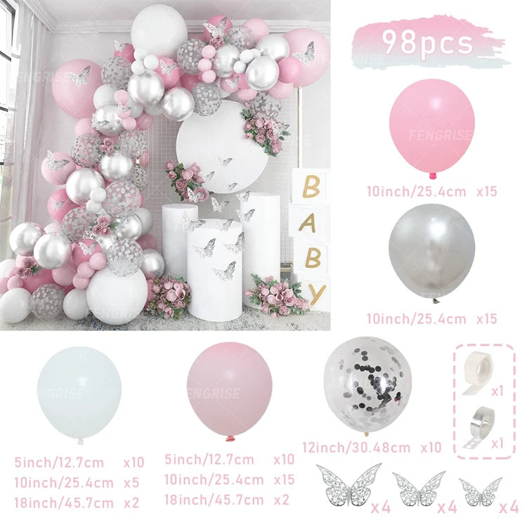Balloon Garland Arch Kit Birthday Party Decoration Girl Birthday Foil Balloon Baby Shower Decor Globos Wedding Party Supplies