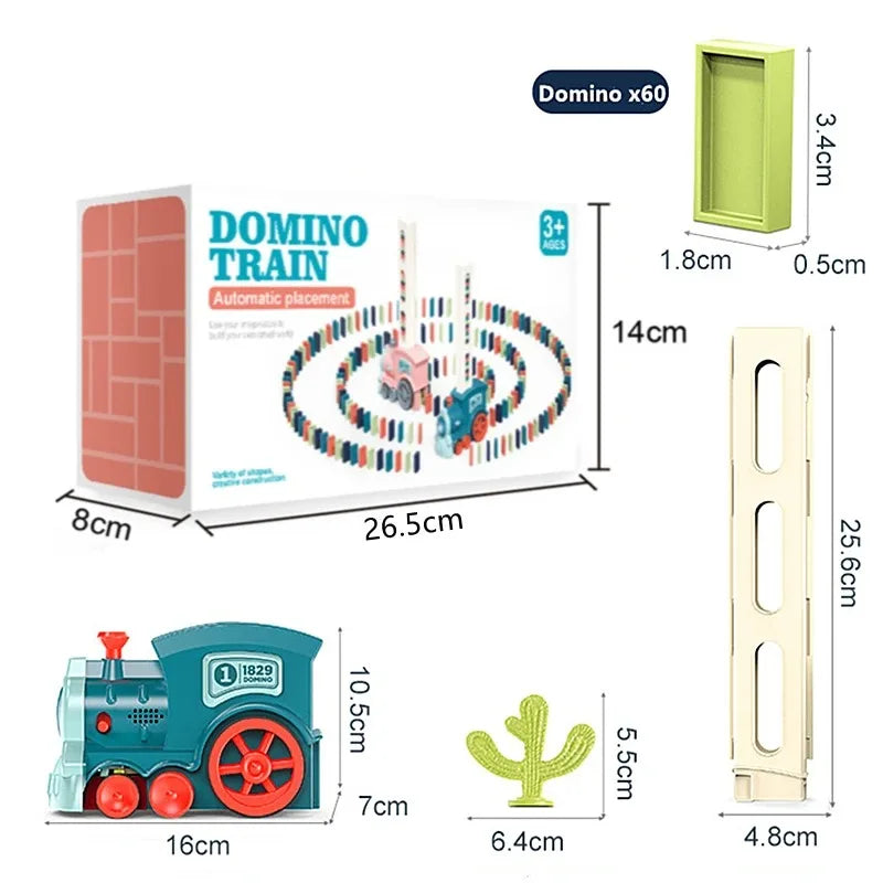Educational Children's Toys Colorful Dominoes Fun Automatic Delivery Electric Small Train Educational DIY Toys
